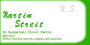 martin streit business card